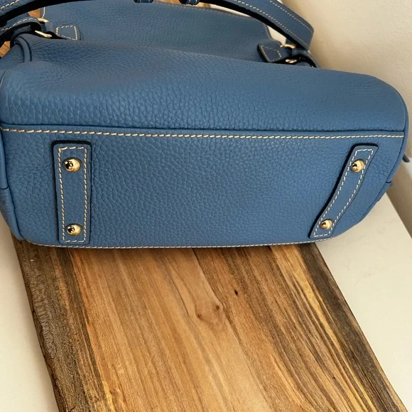 Dooney & Bourke Sky Blue Leather Shoulder Bag - Picture 3 of 4